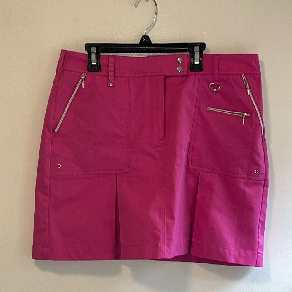 EXCELLENT USED CONDITION SIZE 8 GG BLUE BOCA PLEATED PINK GG BLUE SKORT - Picture 2 of 8